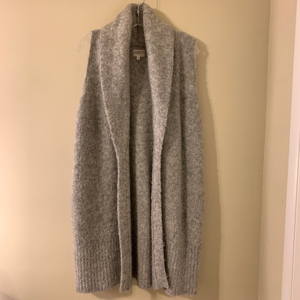 Lou & Grey Long Sleeveless Cardigan